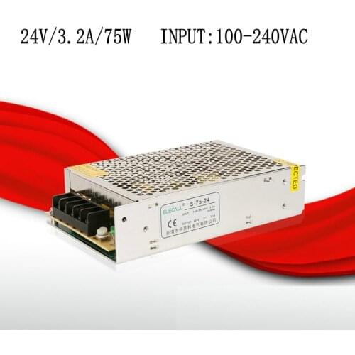 S-75-24 24V/3.2A/75W switching power supply, centralized power supply, power supply security monitoring