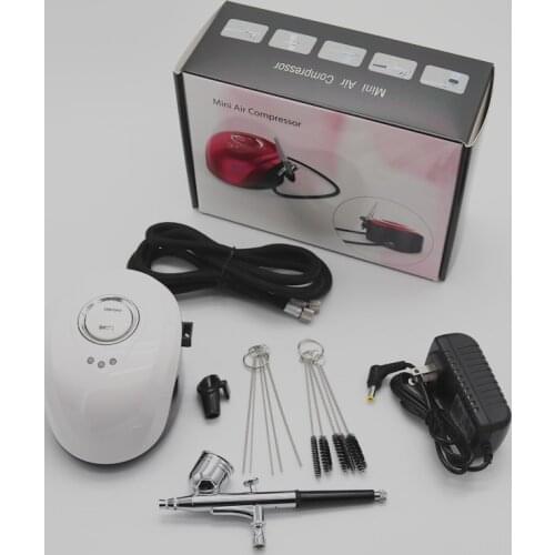Dual Action Airbrush Kit 7cc Compressor With Air Brush Mini Spray Gun Paint Spray Gun For Nail Art Make Up Air-brush Beauty pen