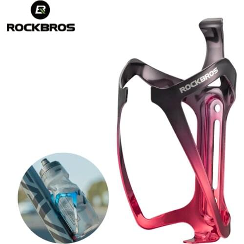 ROCKBROS MTB Road Bike Water Bottle Cage Mount Aluminum Alloy Gradient Stronge Sturdy Bottle Holder Water Cup Bike Accessories