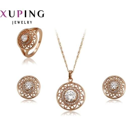 Xuping Fashion Charm Design Women Jewelry Sets with Rose Gold Color 62412