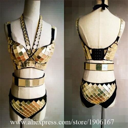 New Design Bikini Sexy DS Costumes Nightclub Bar Singer Sexy Lady Underwear SStage Performance Pole Dance Clothing