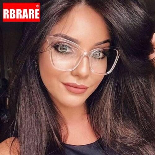 RBRARE Cateye Glasses Frame Women Eyeglasses Square Glasses Frame Clear Lens Eye Glasses Frames For Women Lunette De Vue Femme