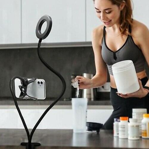 Portable Ring Fill Light White Live Broadcast Dimmable Black Universal LED Ring Light Stand Camera Selfie Shooting Lighting