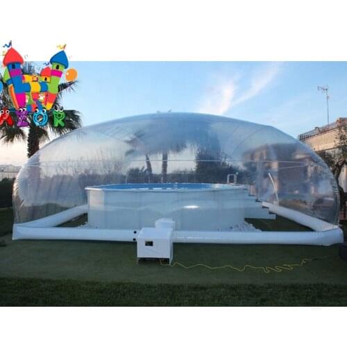 Aeor Outdoor Transparent Free Blower Inflatable Pool Bubble Dome Air Clear Inflatable Pool Cover Ceiling Swimming Pool Tent