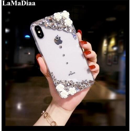 Luxury Bling Crystal Diamonds Rhinestone Soft Back Case Cover For Huawei Honor8 9 10 20 Lite V10 V20 V30 7X 8X 9X Nova3 4 5 6