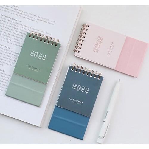 Hand Drawing 2022 Desktop Paper Calendar dual Daily Scheduler Table Planner