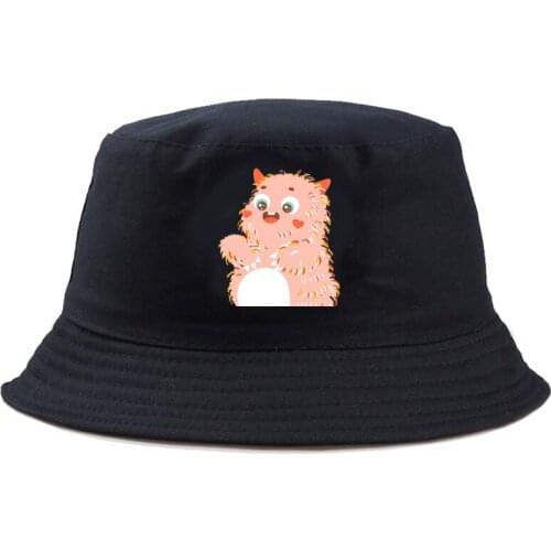Bob Hat Fashion Little Monster Graphic Cartoon Cute Hat Floppy Foldable Girl Boy Sweet Hat Fisherman Colorful Hat Headwear