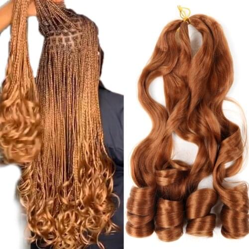 Belle Show 20 Inch Loose Wave Crochet Hair Extension For Braids Synthetic Curly Hair Pre Stretched Braiding Hair For Black Women