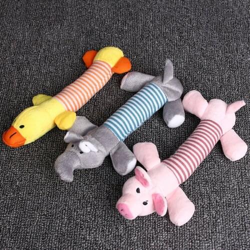 Chiens Dog Toy For Small Large Dogs Cute Animal Plush Toys Squeak Dogs Chew Bite Resistant Chihuahua Pets Accessories Supplies