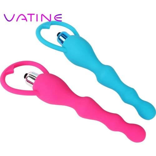 VATINE Anal Beads Vibrator Silicone Butt Plug Anal Sex Toys For Women Erotic Products Waterproof Sex Products