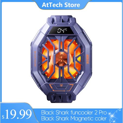 Black Shark FunCooler Pro BR20 APP Control Bluetooth USB Fan Cooler Black Shark 4 PUBG Mobile Phone Gaming Accessories