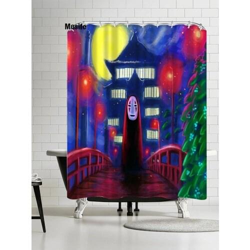Musife Custom High Quality Spirited Away Shower Curtain Waterproof Bathroom Polyester Fabric Bathroom Curtain
