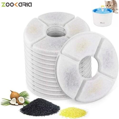 Replaced Activated Carbon Filter For Cat Water Drinking Fountain Replacement Filters Flower For Pet Dog Round Fountain Dispenser