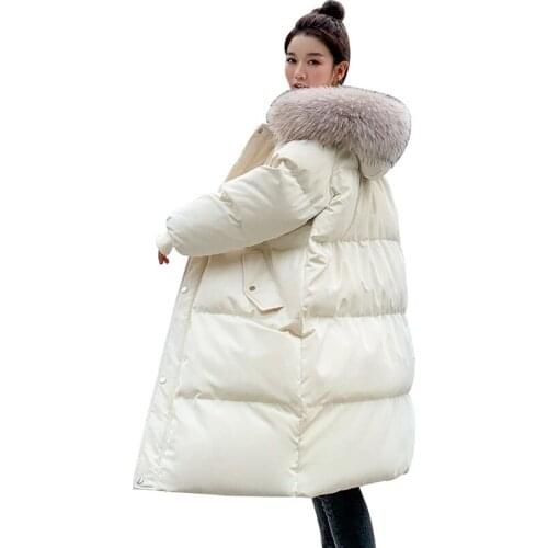 2019 New spring winter Women Fashion Down long hoodie down Parkas Cotton Jackets HHJJGKF Thick Female Long warm coat clothing041
