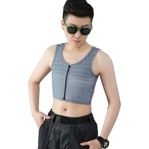 Women Short Chest Breast Binder Tomboy FTM Flat Underwear Vest Trans Les Lesbian Underbust Corset Tank Tops Plus Size Bustier