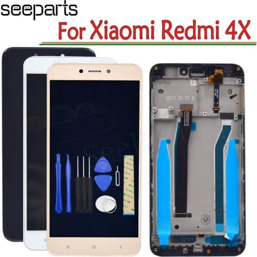 For Xiaomi Redmi 4X LCD Display Touch Screen Digitizer Assembly With Frame Replacement Parts For 5.0" Xiaomi Redmi 4X LCD Screen