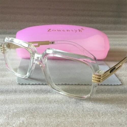 Zowensyh Fashion Sun Glasses frames Men Women Designer Clear Lens Transparent Eyeglasses Square Male Eyewear 607B sunglasses