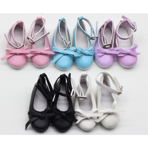 1pair Bow princess shoes suit for 60cm 1/3 BJD/SD doll shoes for doll dress accessories 7.8cm