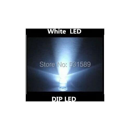 1000pcs New 5mm Round Ultra Bright White LED Lamp 20000mcd
