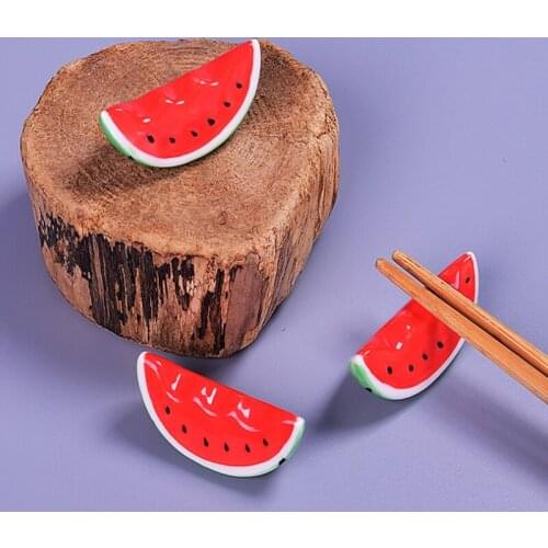 1000pcs Creative Fruit Tomato Ceramic Chopstick Frame Watermelon Chopstick holder Chopstick Holder Japanese Home Decoration