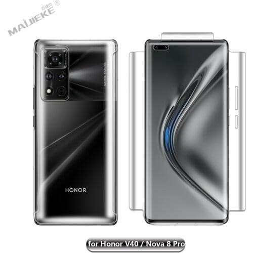 10D Soft TPU Hydrogel Film For Honor V40 Nova 8 Pro 5G Full Body Cover Screen Protector Gel Not Glass