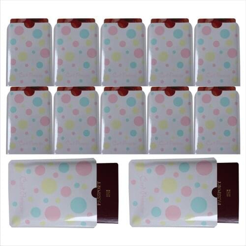 12pcs Anti Theft Credit Card Protector RFID Blocking Sleeve Aluminum Color Printing Passport Sleeve Shield NFC , OEM welcome