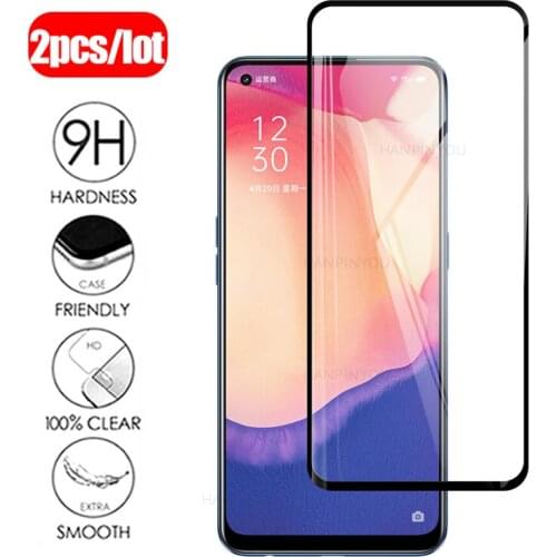 2Pcs Protective Tempered Glass on For Oppo Reno4 SE reno4se PEAM00 PEAT00 6.43" Full Cover Screen Protector Glass Film