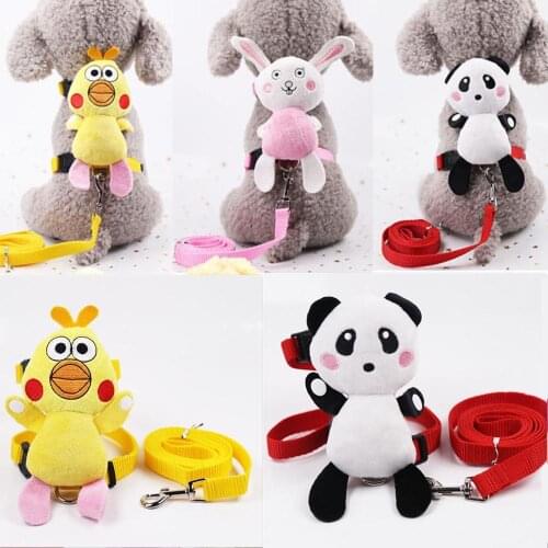 2021 Dog Leads Harness Sets New Summer Cute Animal Strong Nylon Rope For Cat Chihuahua Outdoor Walking Pets Product Supplier