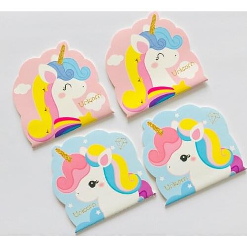 24 Sheets Cute Unicorn Portable Blank Memo Pads Planner Stationery Notepad