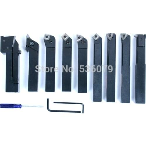 25mm 9pcs/set indexable carbide turnnig tools lathe, lathe cutting tools set, cutter tool set with inserts