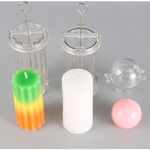 3Pcs DIY Acrylic Candle Molds Beewax Candle Bougie Mould Candle Making Supplies for Handmade Candles Party Candle