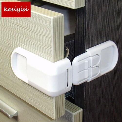 4pc/lot 3Color Baby Security Multi Function Drawer Lock Kids Safety Refrigerator Lock Children Plastic Lock