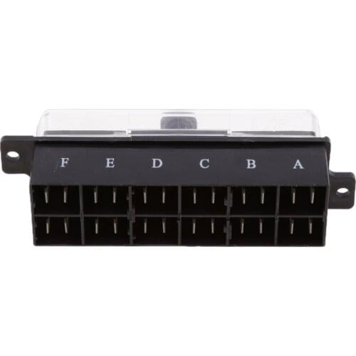 6-Way 32V Car Boat Blade Fuse Box Block Holder for Middle Size ATC ATO