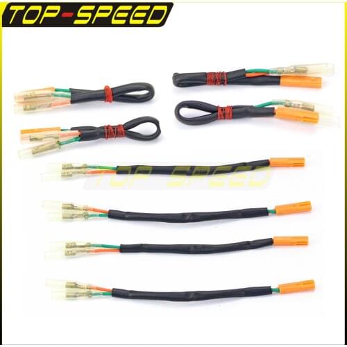 8pcs Front & Rear Turn Signal Indicator OEM Wiring Harness Connectors For Honda VT750 VTX1800C VTX1800F VT1300 CX Shadow Aero