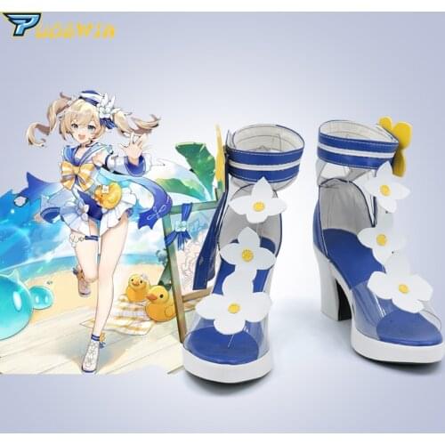 Anime Genshin Impact Barbara Cosplay Shoes Custom Made Boots