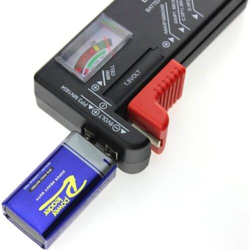 BT-168 Battery Capacity for AA/AAA/C/D/9V/1.5V Tester Voltage Meter Checker BT168 Power Cell Battery Colour Universal Button