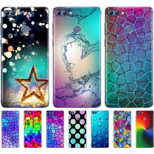 Cover phone case for huawei Y9 2018 soft tpu silicon back cover 360 full protective printing transparent clear coque