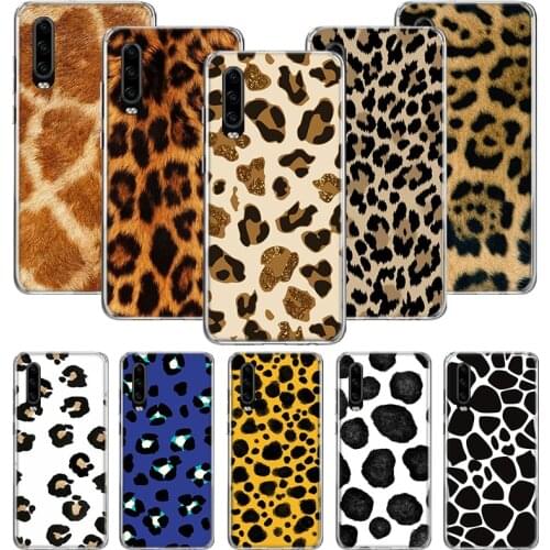 Leopard Print Case For Huawei P40 P30 P20 P10 Mate 30 20 10 Pro Lite P Smart Plus + Z Cover Phone Shell Coque