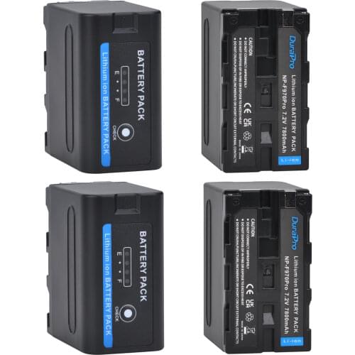 4x 7200mAh NP-F960 NP-F970 Pro Battery with LED Power Indicator for SONY F960 F550 F570 F750 F770 MC1500C 190P 198P F950 HD1000C