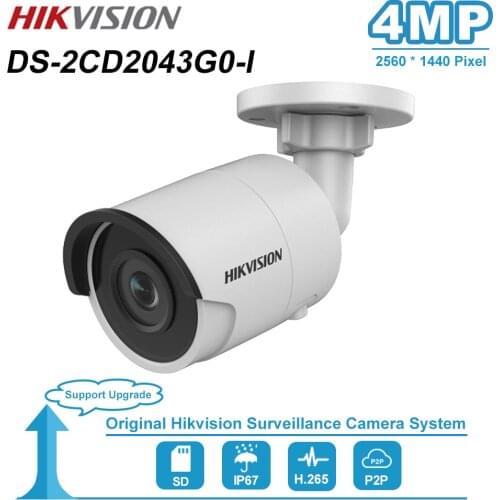 Hikvision 4MP Bullet IP Camera PoE Onvif H.265+ Home/Outdoor IP67 Video Night Vision CCTV Security Surveillance DS-2CD2043G0-I