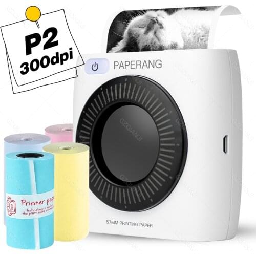 304DPI PAPERANG P2 Pocket Mini 58mm Portable Bluetooth Printer Phone Photo Wireless Connection HD Thermal Label Notes Printer