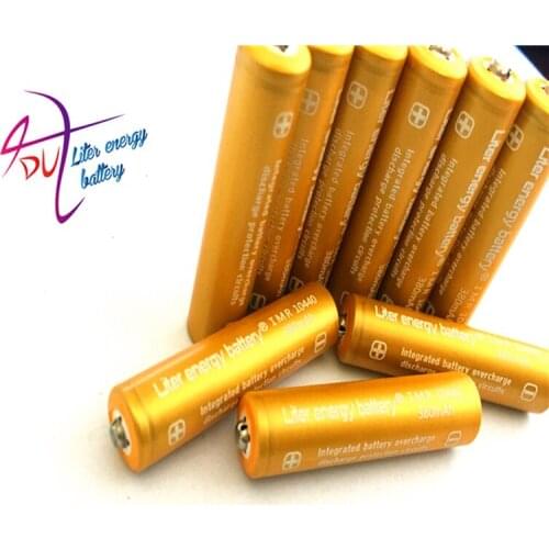 Liter energy battery 2pcs TrustFire 3.7V 380mAh High Capacity 10440 Li-ion Rechargeable for LED Flashlights Laptop Batteries