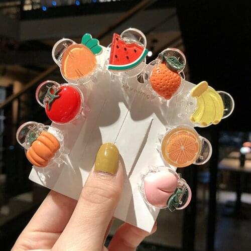 Hair Accessories Set Fashion Headwear Cute Fruit Crab Hair Claw Clip for Girls Women Plastic Small Hairpin Claws Hair Clip Clamp