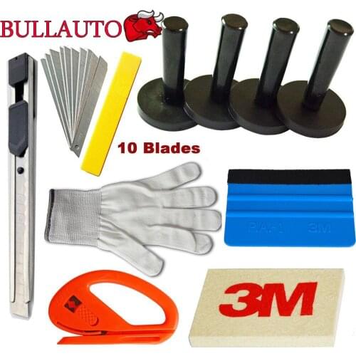 Car Wrap Vinyl Tools Kit, Window Tint Installation, 3M Squeegee Cutter Magnet