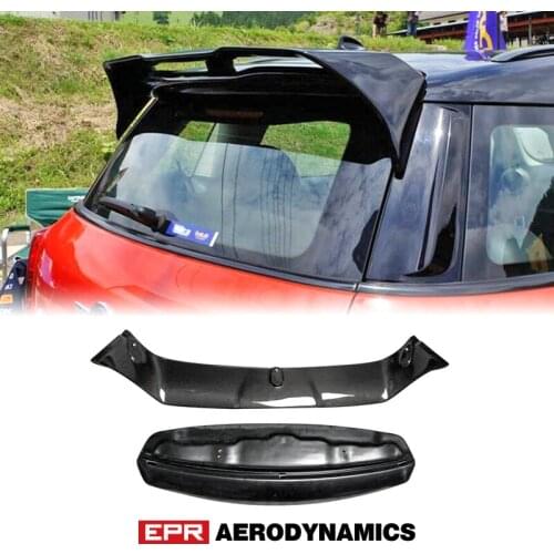 Carbon Fiber Roof Wing Lip Trim For R60 Countryman Duell AG Rear Roof Spoiler Body Kit Tuning For Mini R60