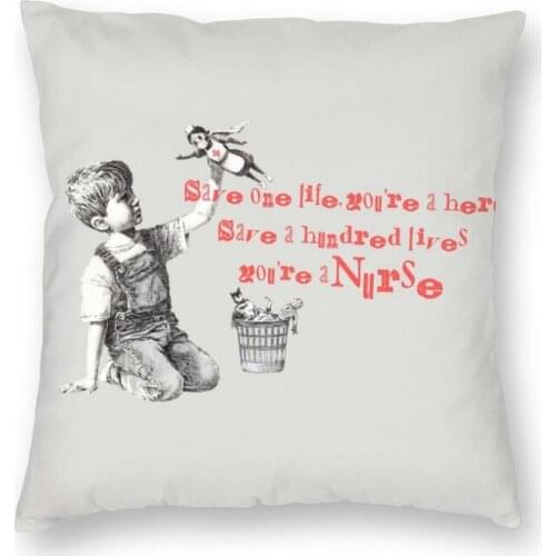 Game Changer By Banksy Cushion Cover Double-Sided Street Art Graffiti Throw Pillow Case For Sofa Cool Pillowcase Home Decorative