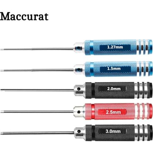 Maccurat Quality White Steel Screwdriver Tool 1.27 1.5 2.0 2.5 3.0 For 3D Printer Ender 3 Accessories Hotend Removal Tool