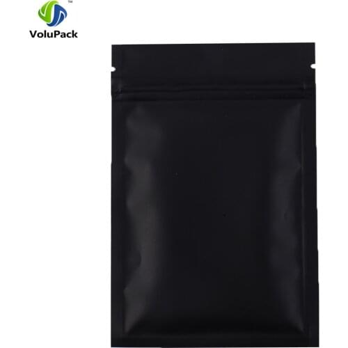 Fast shipping 12x18CM, 100PCS Black aluminum foil zip lock bag barrier resealable food candy packaging ziplock bags