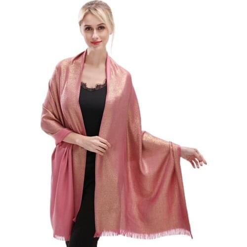 Hot Sell Lurex Gold Glitter Cotton Scarf Plain Long Shawl Women Luxury Headband Big Size Muslim Pashmina Bandana 180*70cm Laven