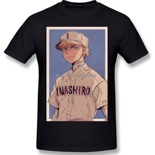 Rengoku Top Quality Men Clothing Janpanese Anime Diamond No Ace Comic T-Shirt Narumiya Mei Shirt Fashion Short Sleeve Tees